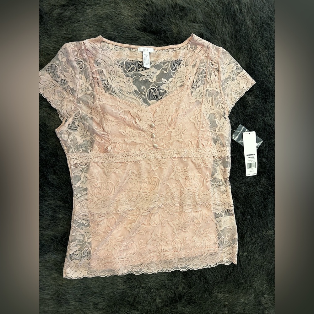 Apt. 9 Lace Tee w/ Camisole